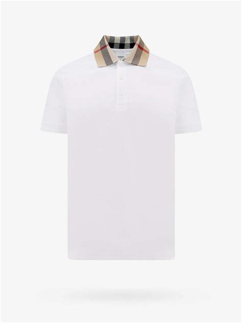 burberry polo mens white